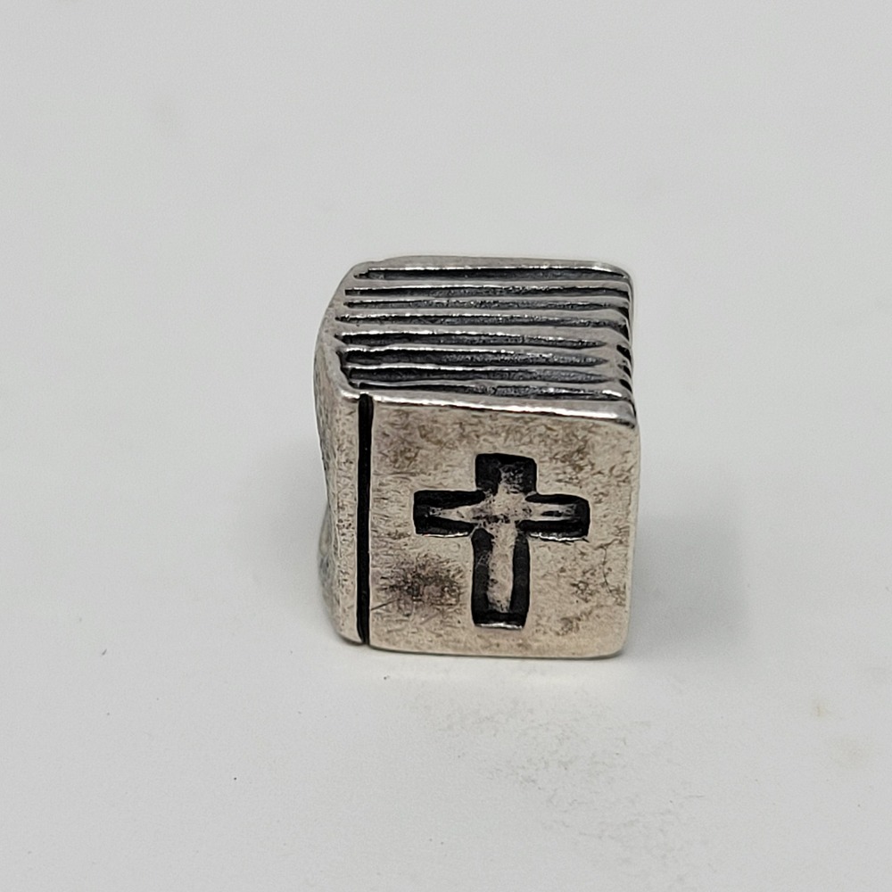 Pandora Holy Bible Book Charm Sterling Silver 925 ALE Religious Cross Bead